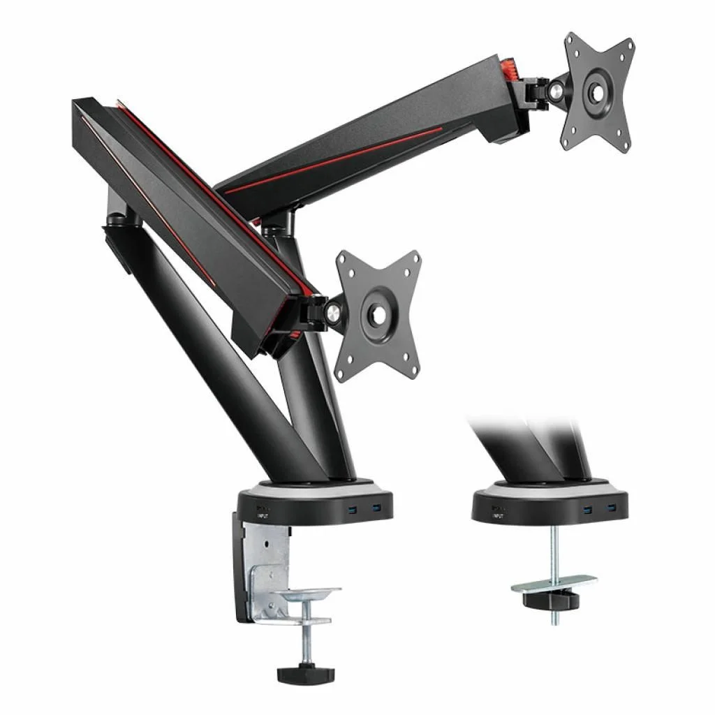 NanoRS RS162 Gaming Monitorhalterung Halterung für Gaming-Monitor 17-35  Doppelarm Tischhalterung Höhenverstellbar Schwenkbar Neigbar Max. 8kg VESA  75x75 / 100x100: Tests, Infos & Preisvergleich